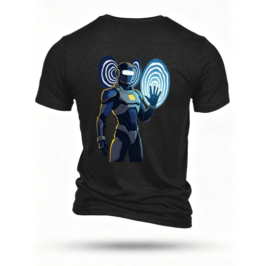 Black T-shirt, back print