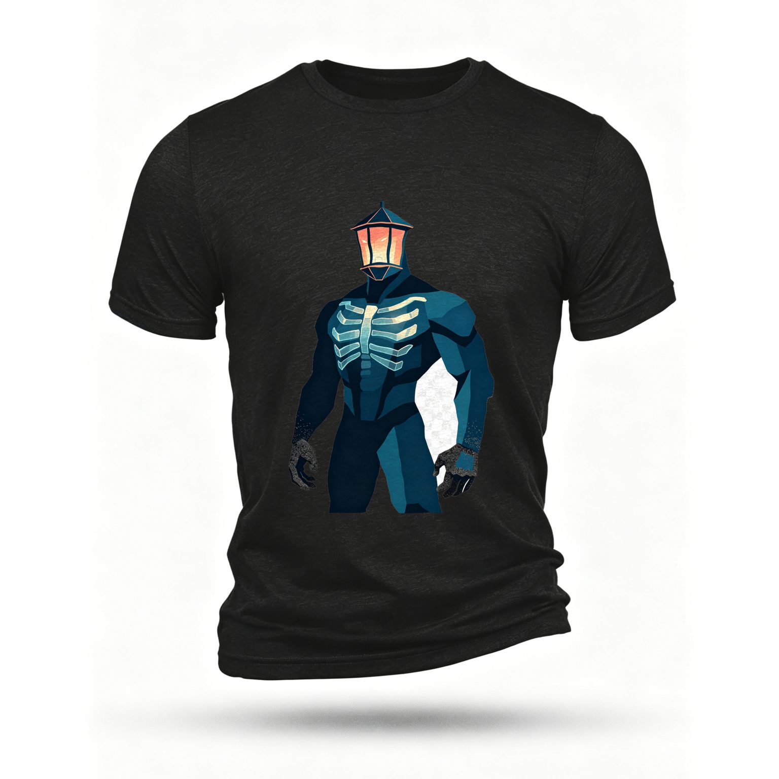 Black T-shirt, front print