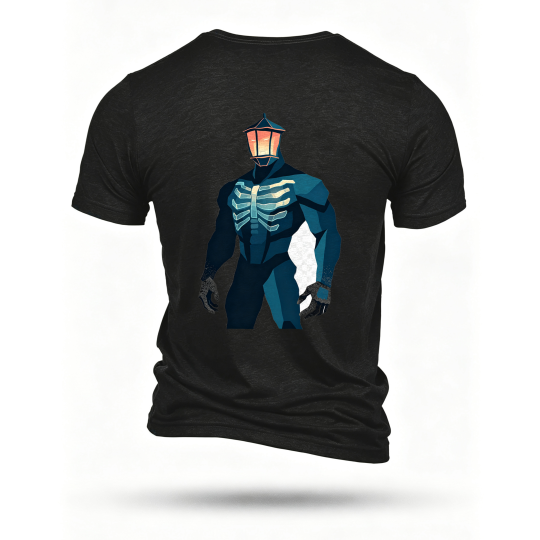 Black T-shirt, back print