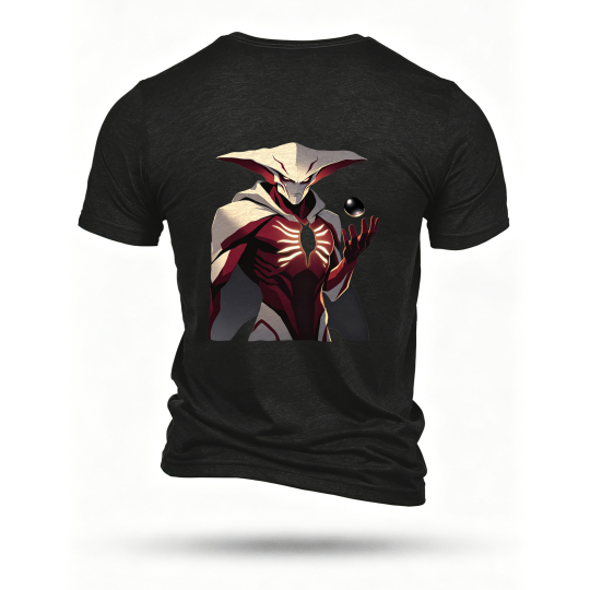 Black T-shirt, back print