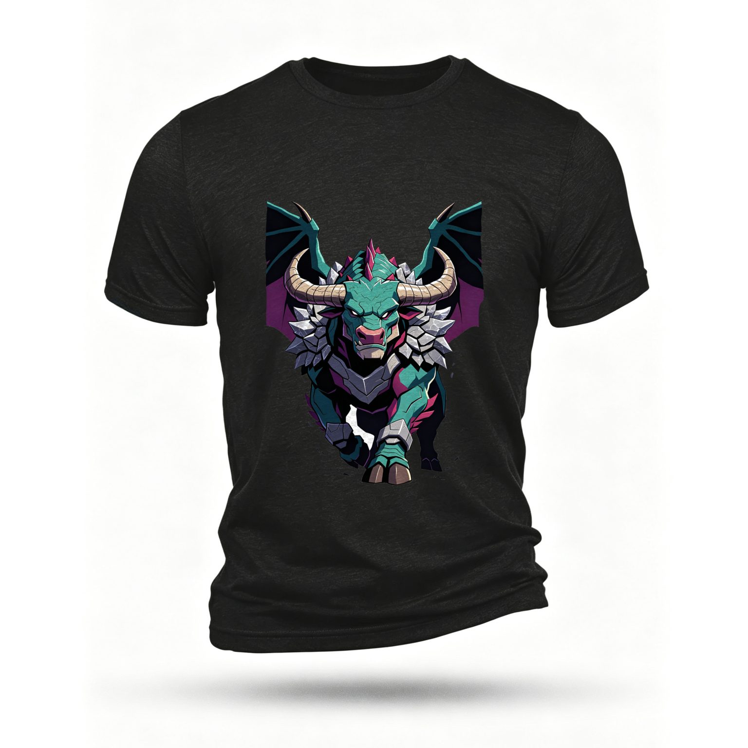 Black T-shirt, front print