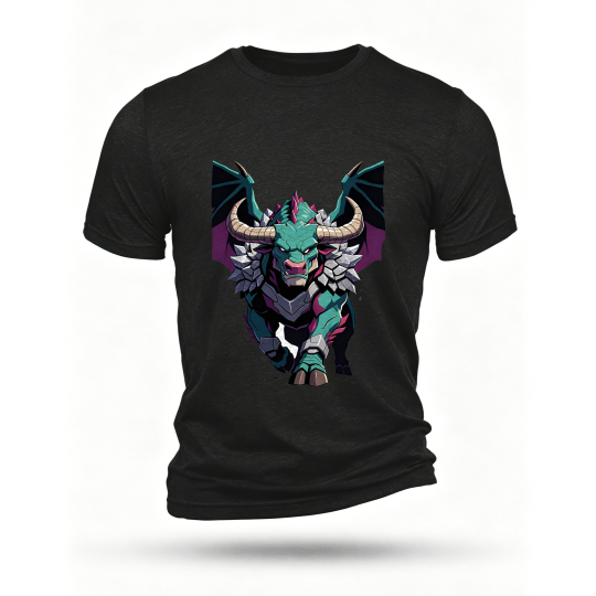 Black T-shirt, front print