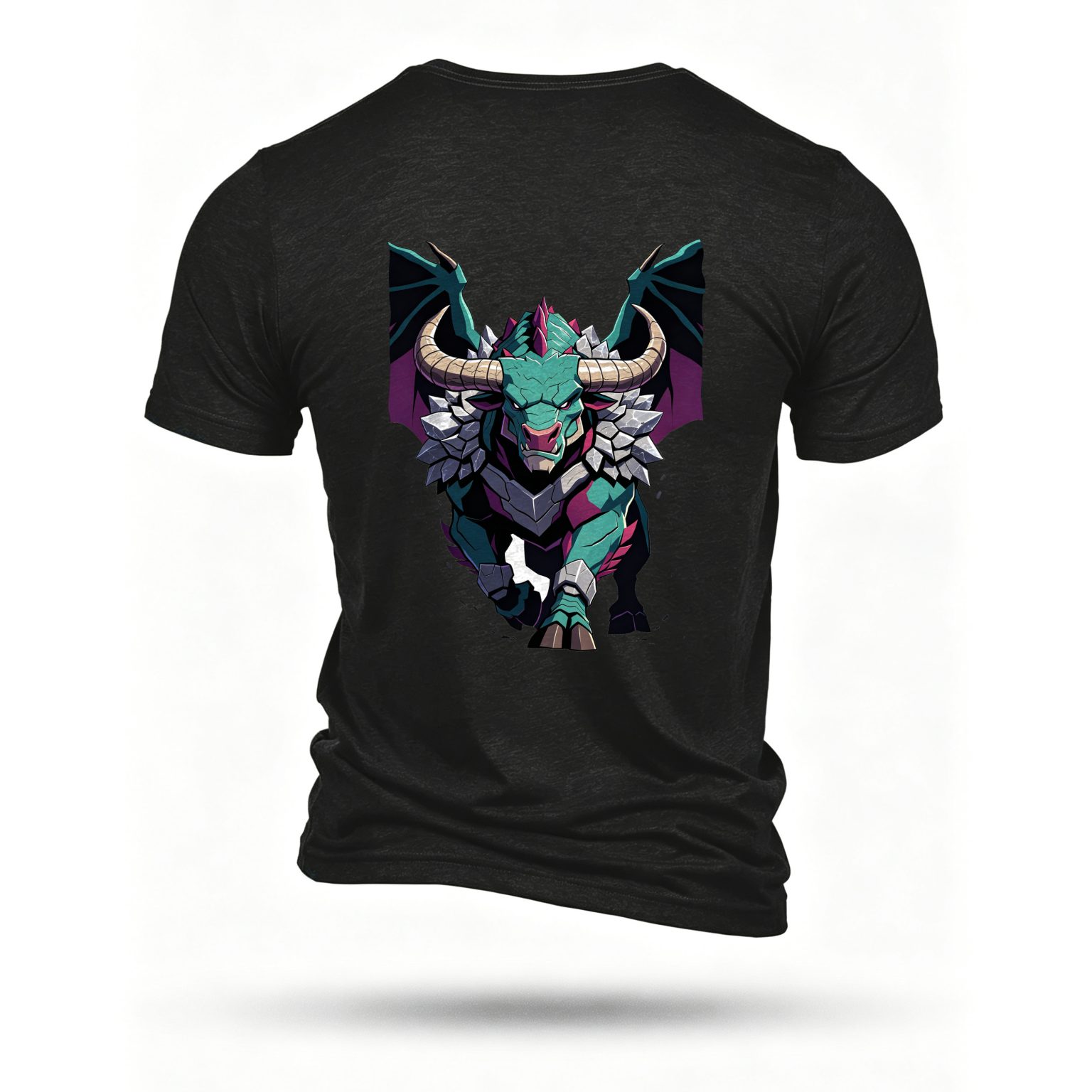 Black T-shirt, back print