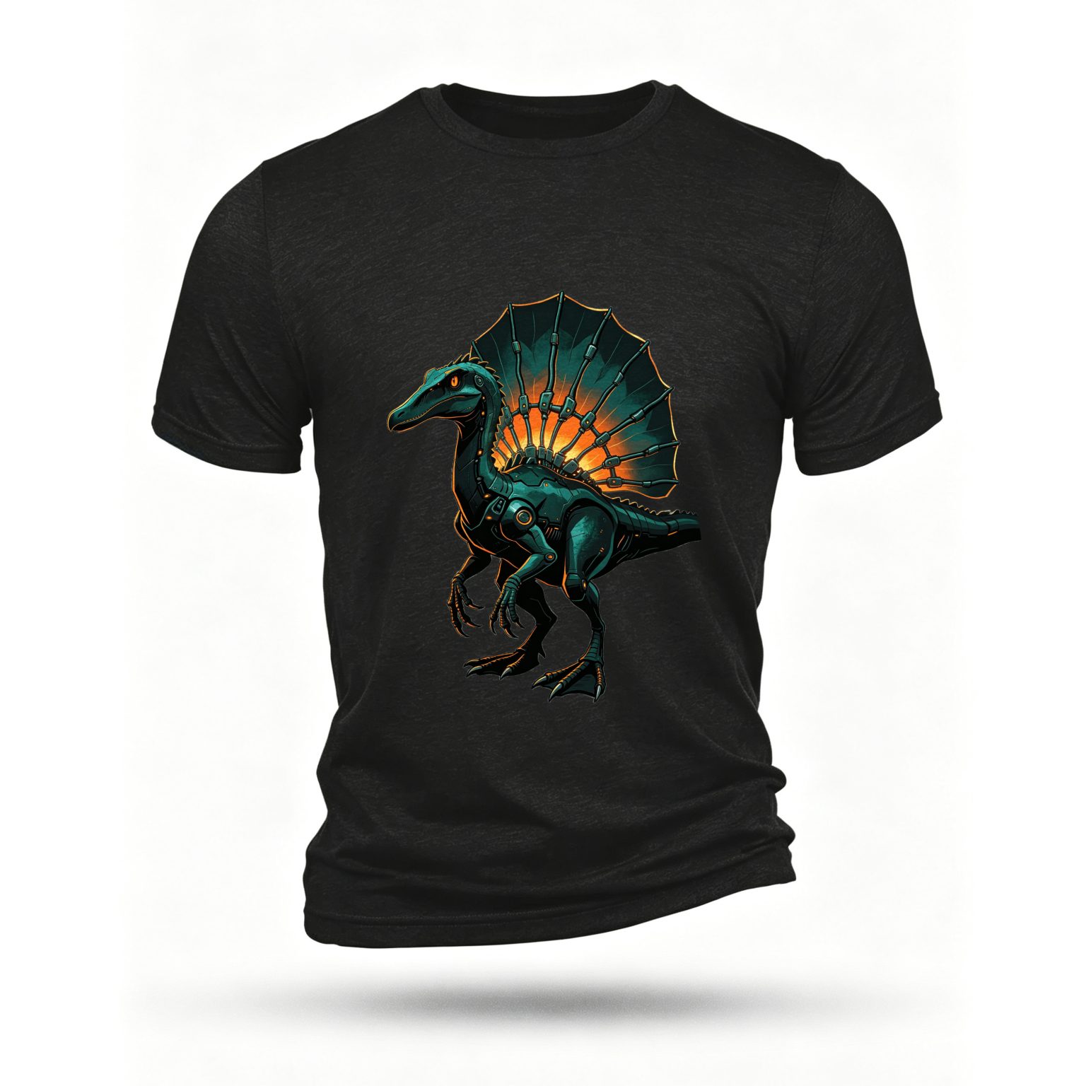 Black T-shirt, front print