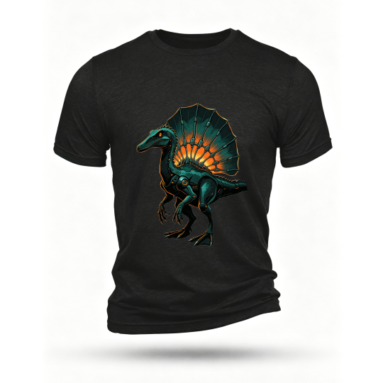 Black T-shirt, front print