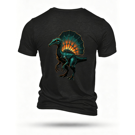 Black T-shirt, back print
