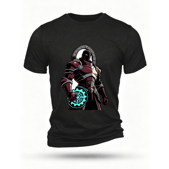 Black T-shirt, front print