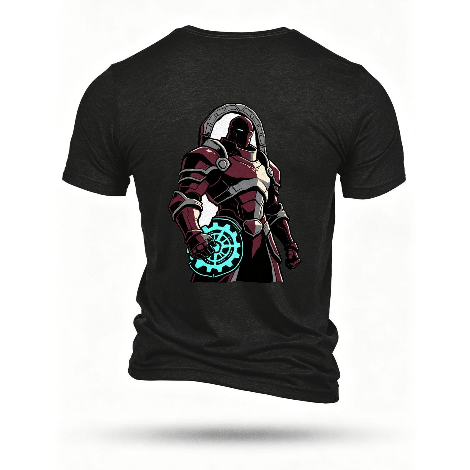 Black T-shirt, back print