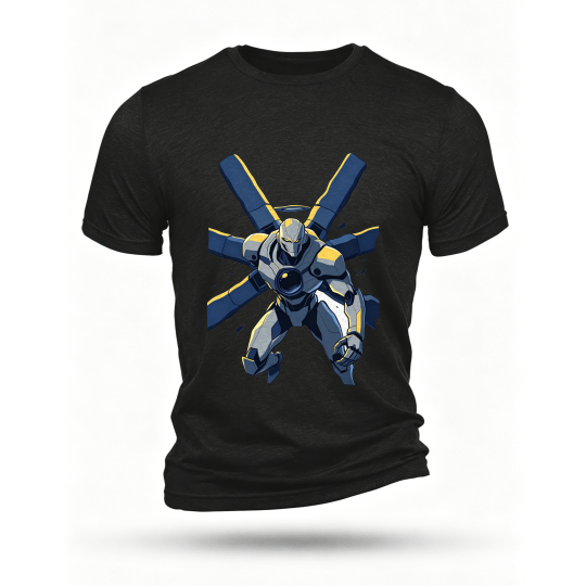 Black T-shirt, front print