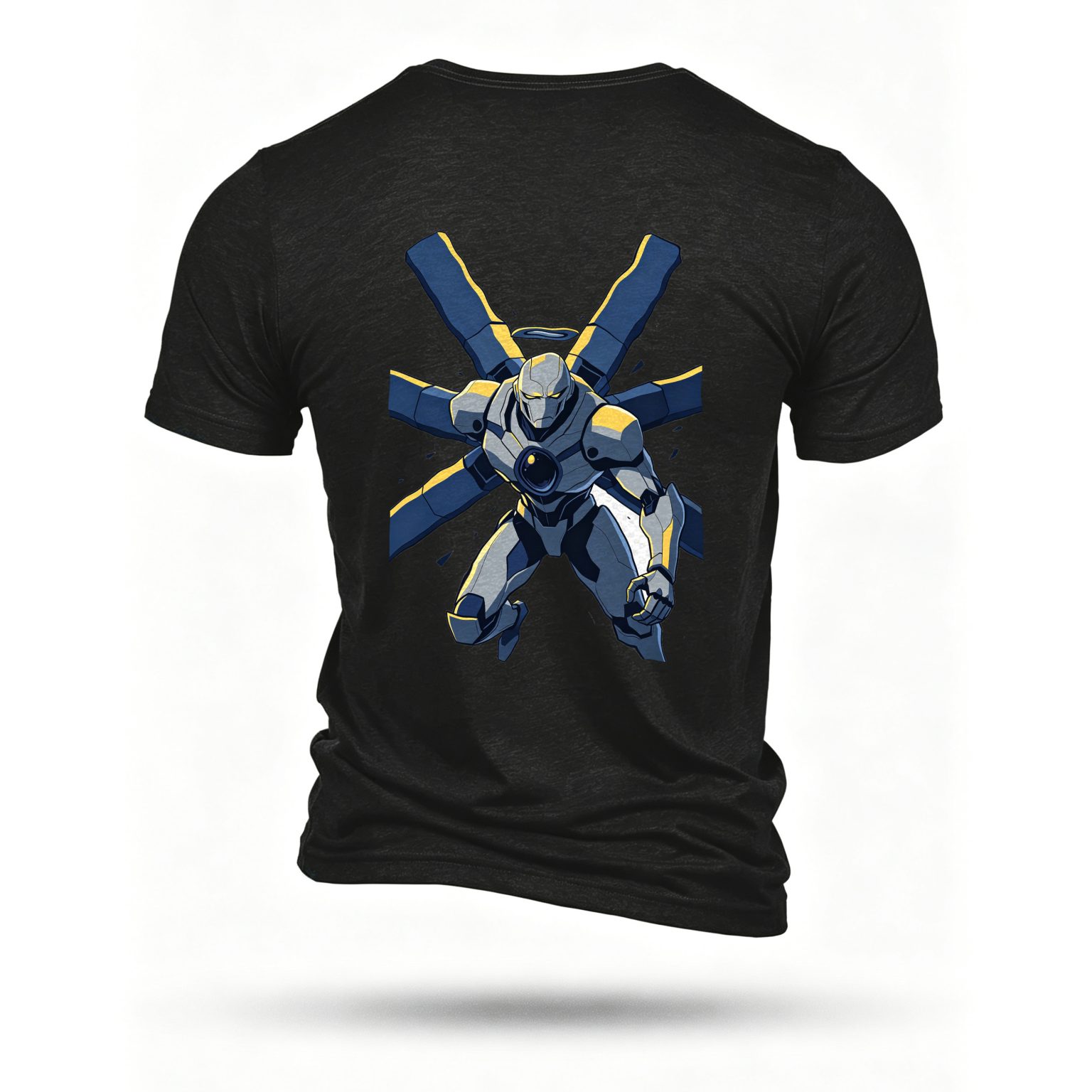 Black T-shirt, back print