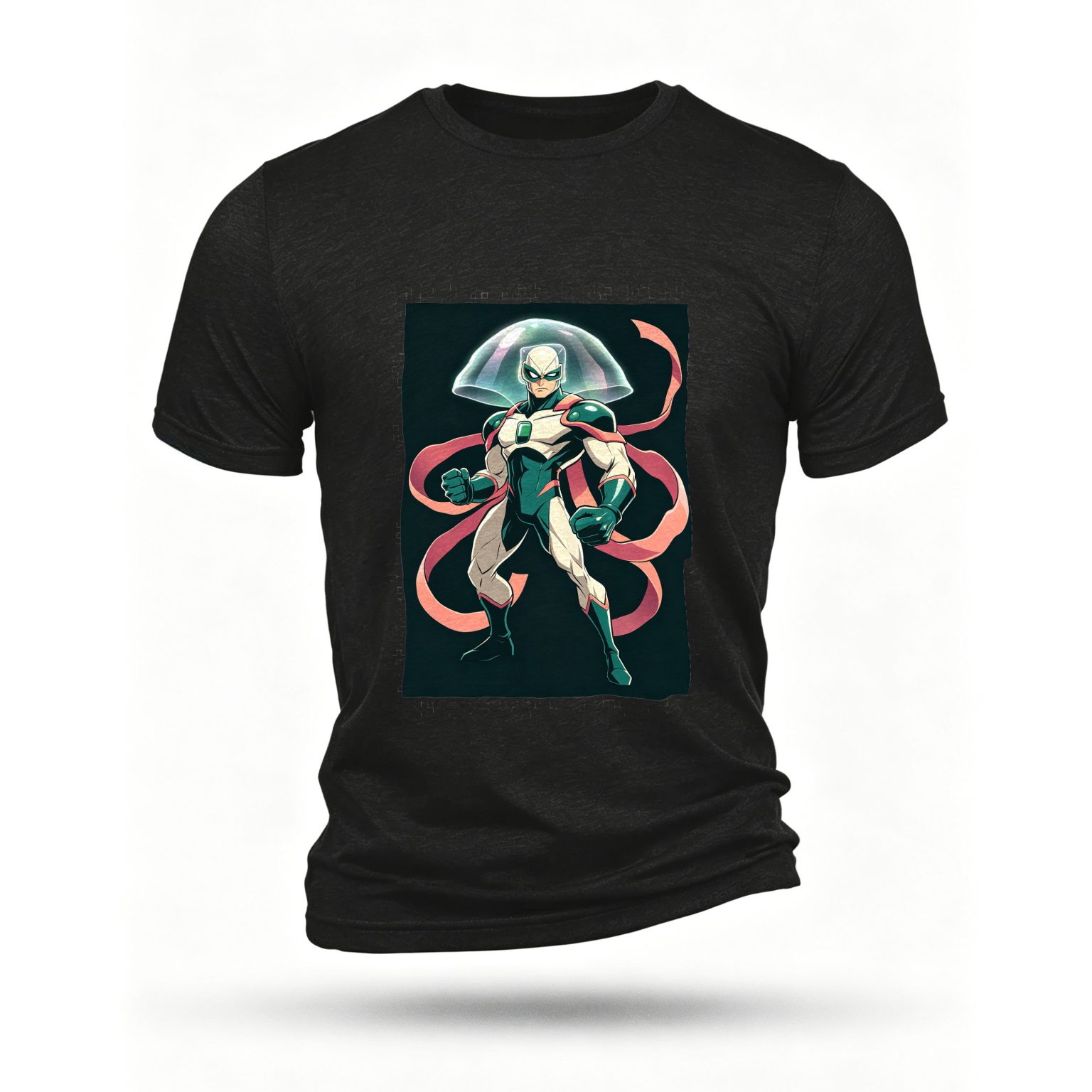 Black T-shirt, front print