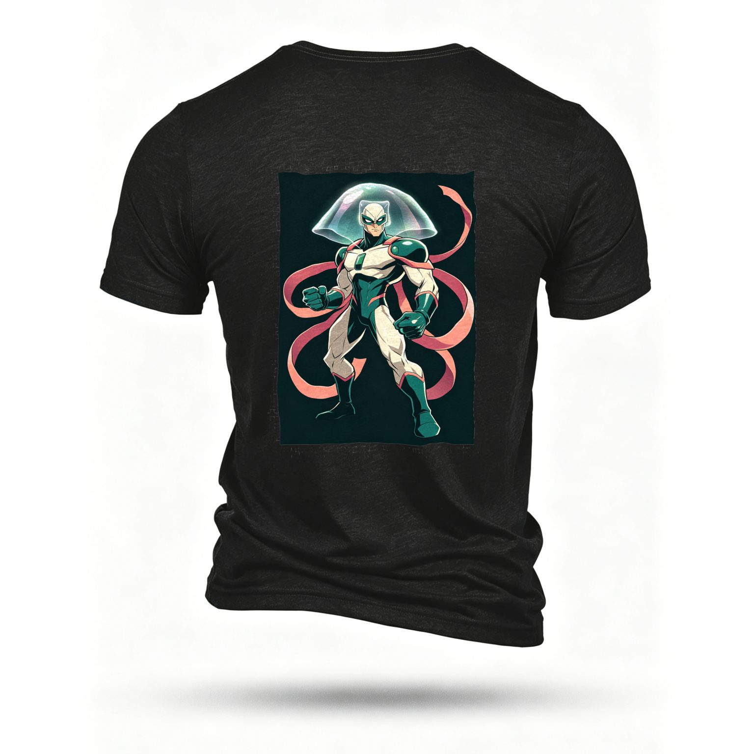 Black T-shirt, back print