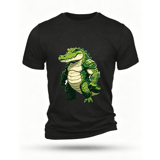Black T-shirt, front print