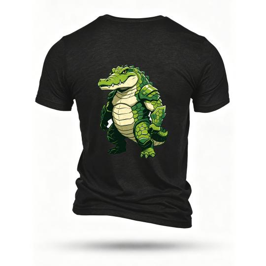 Black T-shirt, back print