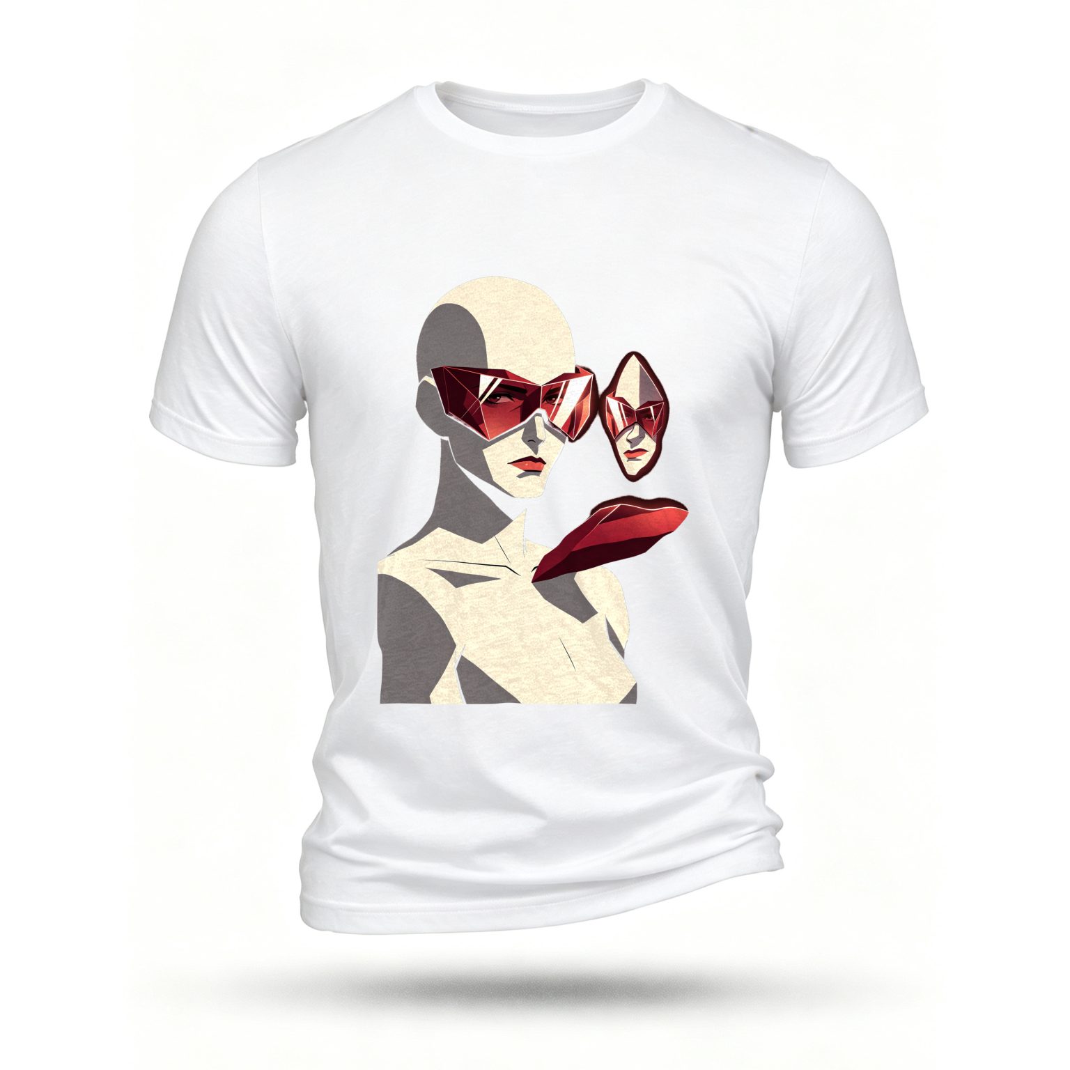 White T-shirt, front print