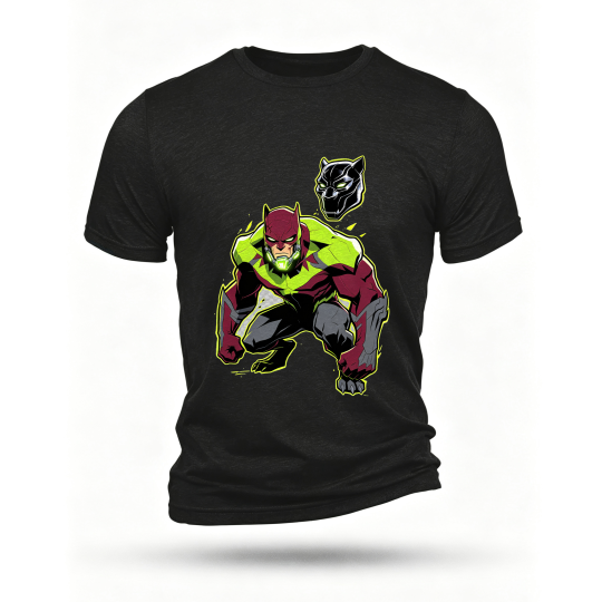 Black T-shirt, front print
