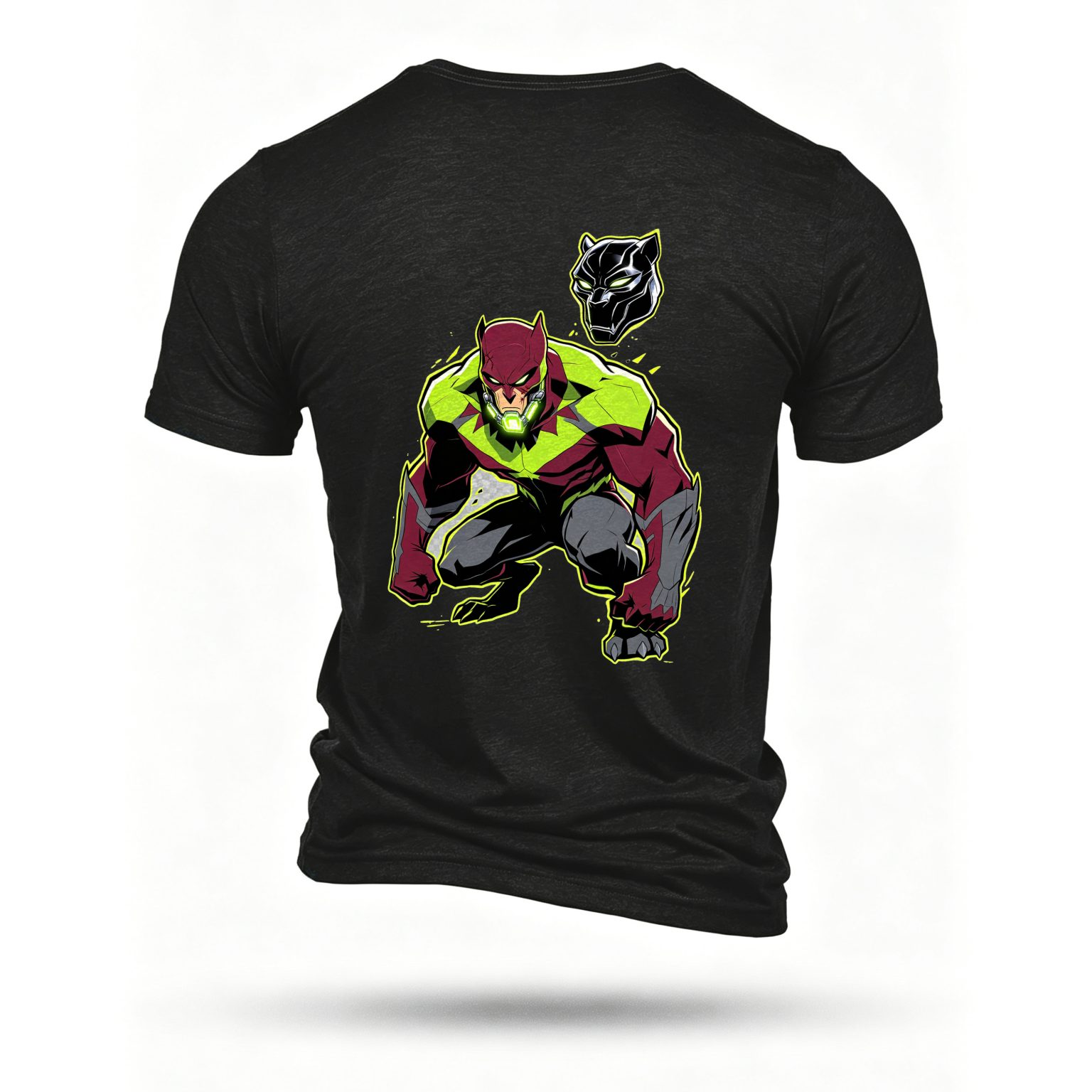 Black T-shirt, back print