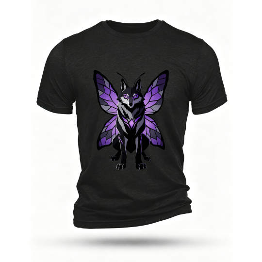 Black T-shirt, front print