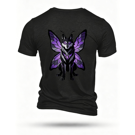Black T-shirt, back print
