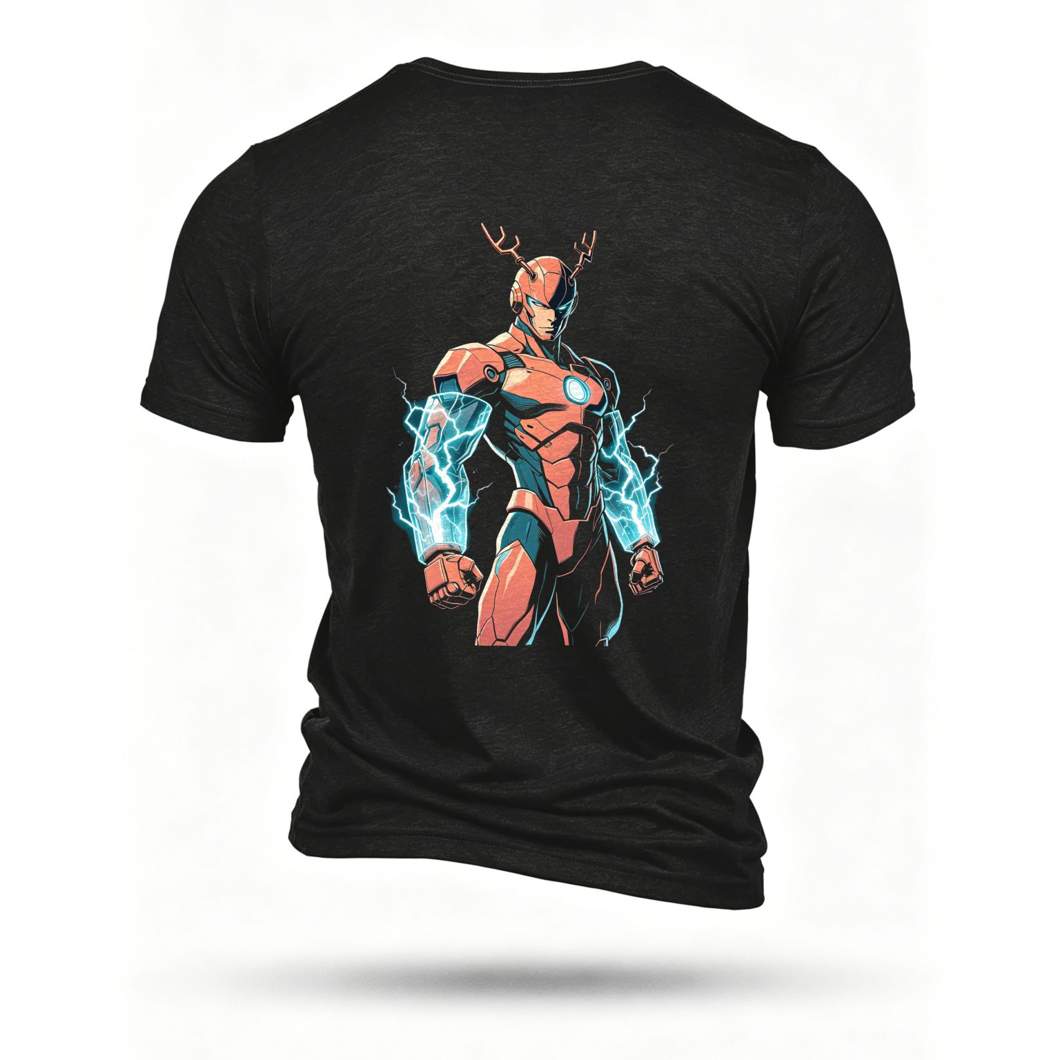 Black T-shirt, back print