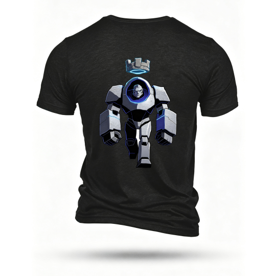 Black T-shirt, back print