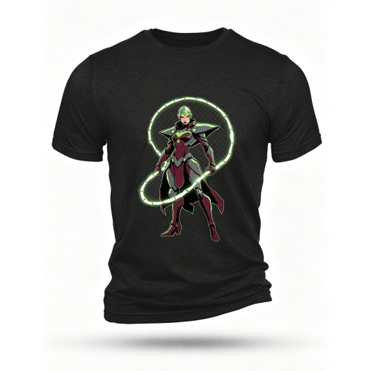 Black T-shirt, front print