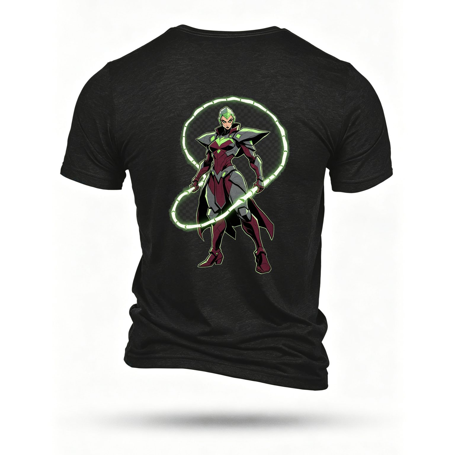 Black T-shirt, back print