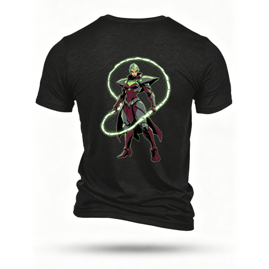 Black T-shirt, back print
