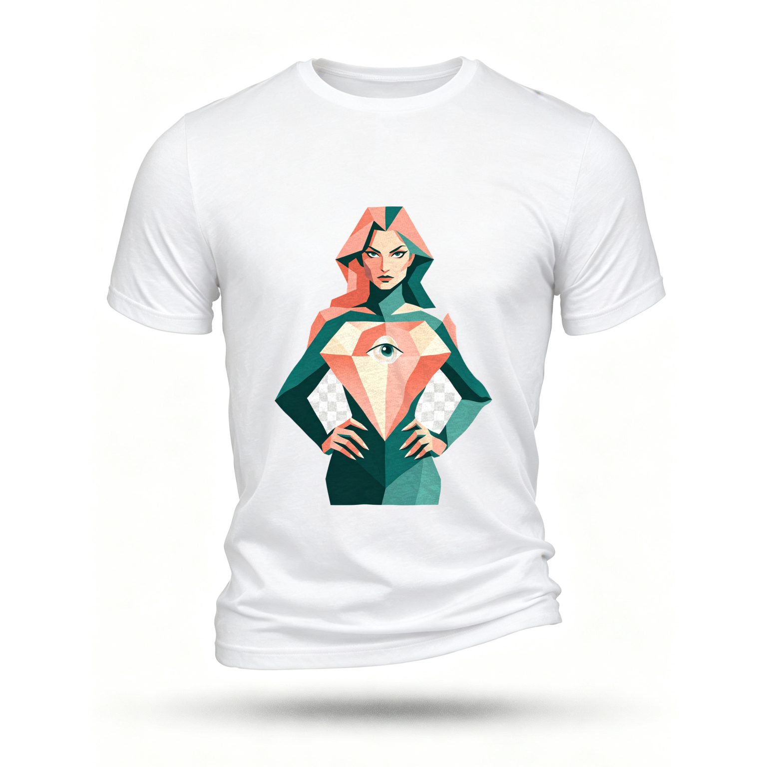 White T-shirt, front print