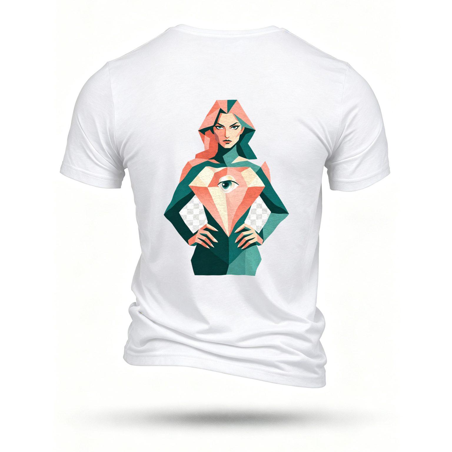 White T-shirt, back print