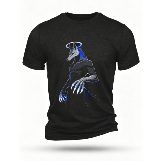 Black T-shirt, front print