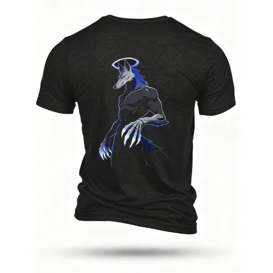 Black T-shirt, back print