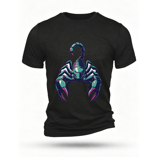Black T-shirt, front print