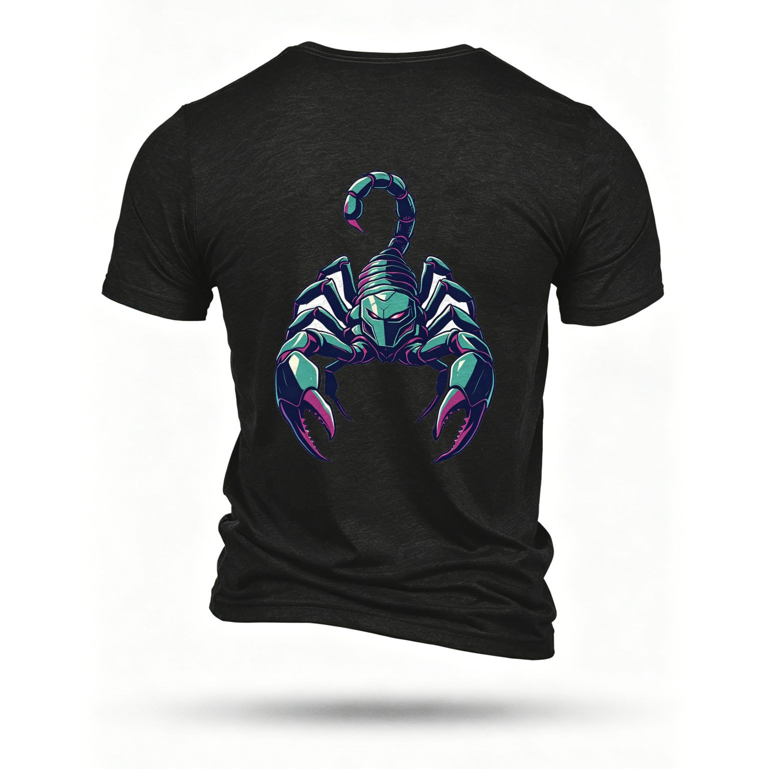 Black T-shirt, back print