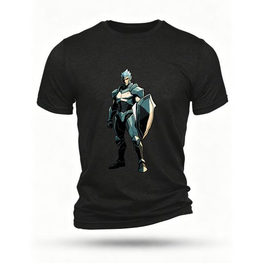 Black T-shirt, front print