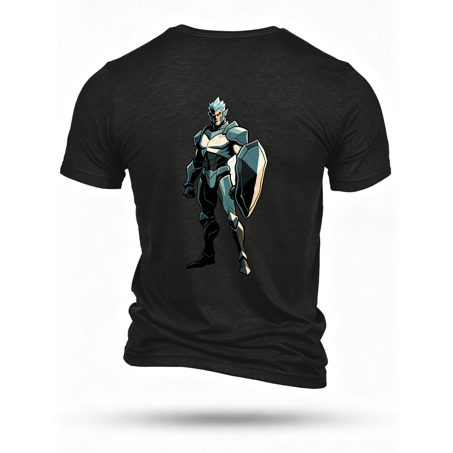 Black T-shirt, back print