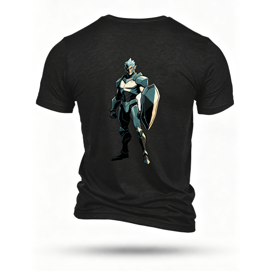 Black T-shirt, back print