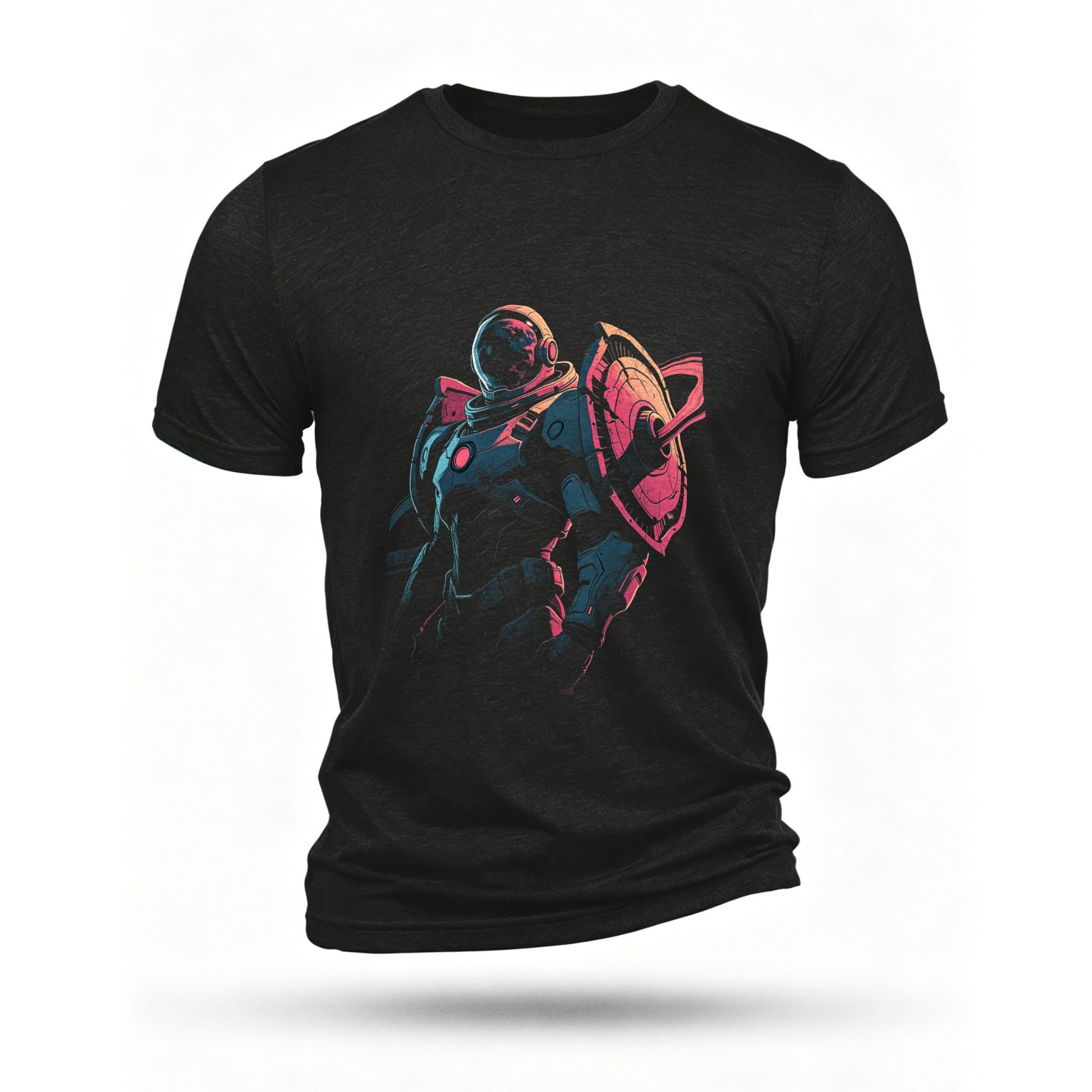Black T-shirt, front print