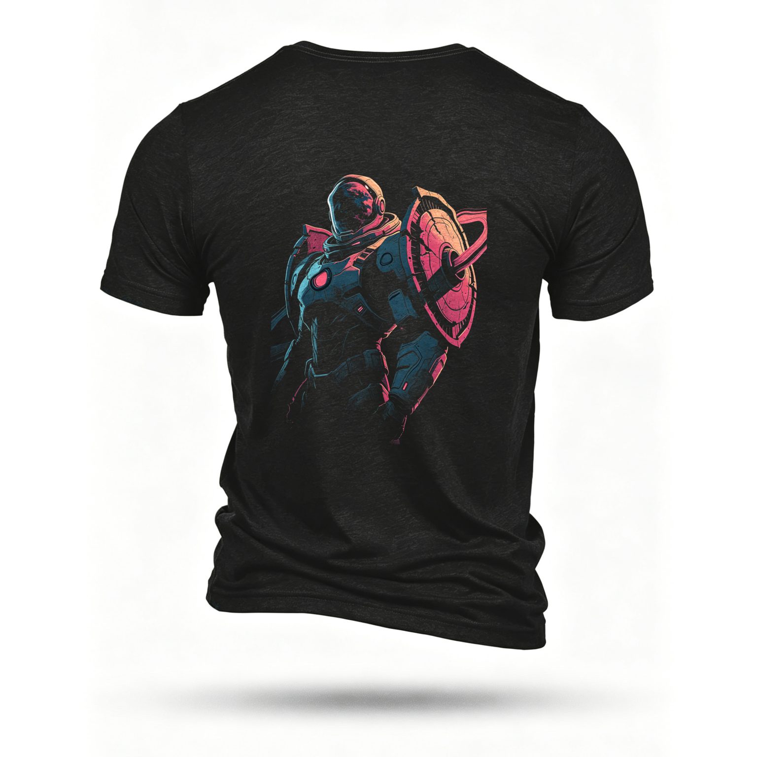 Black T-shirt, back print