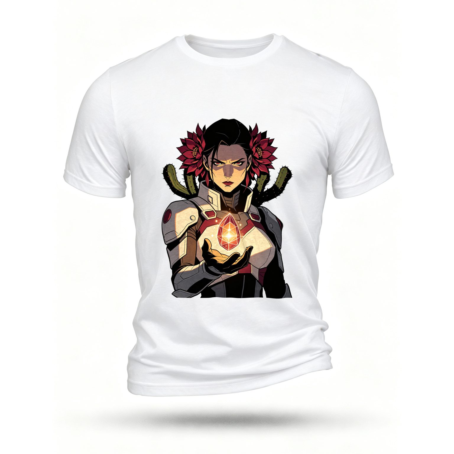 White T-shirt, front print