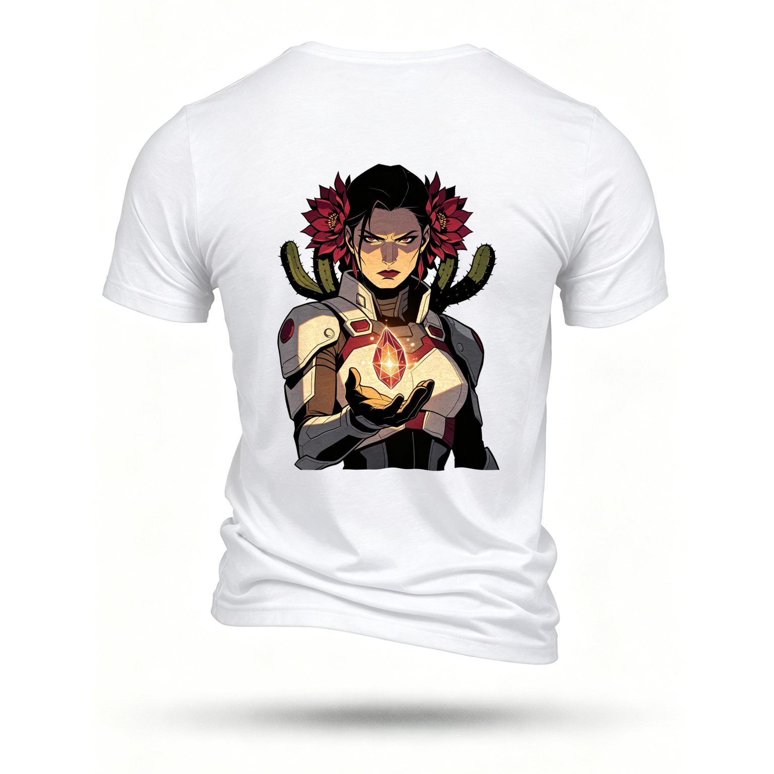 White T-shirt, back print