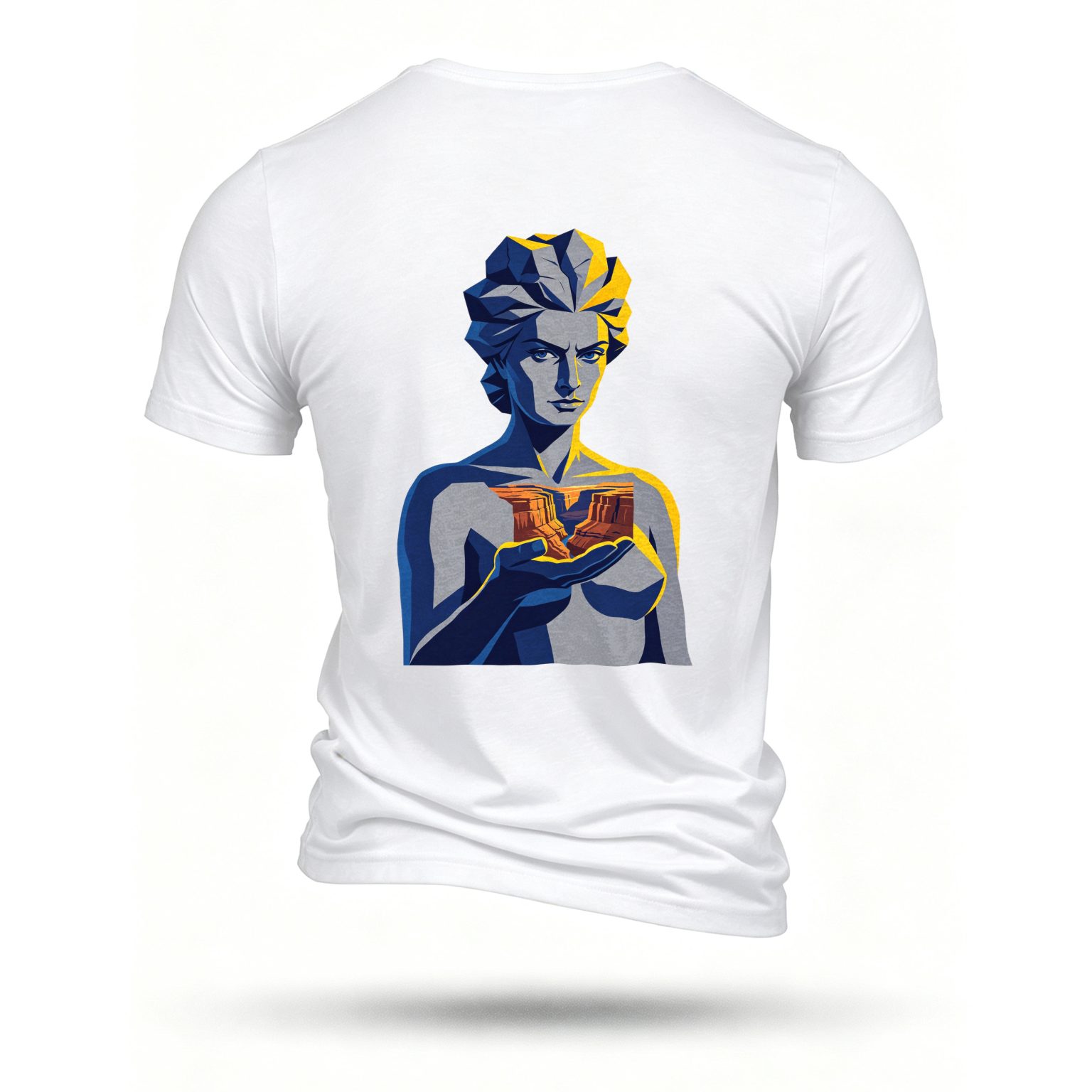 White T-shirt, back print