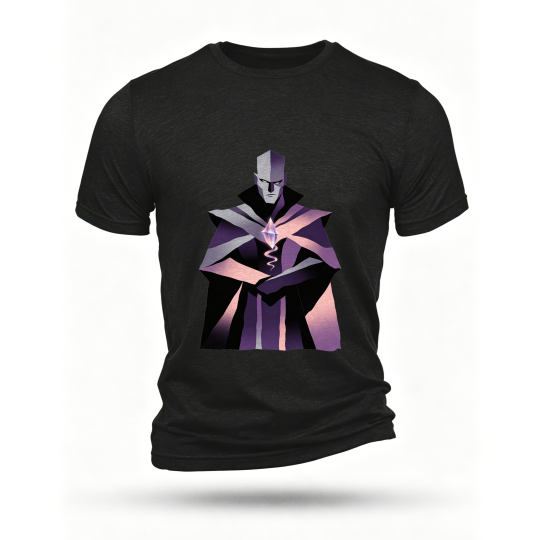Black T-shirt, front print