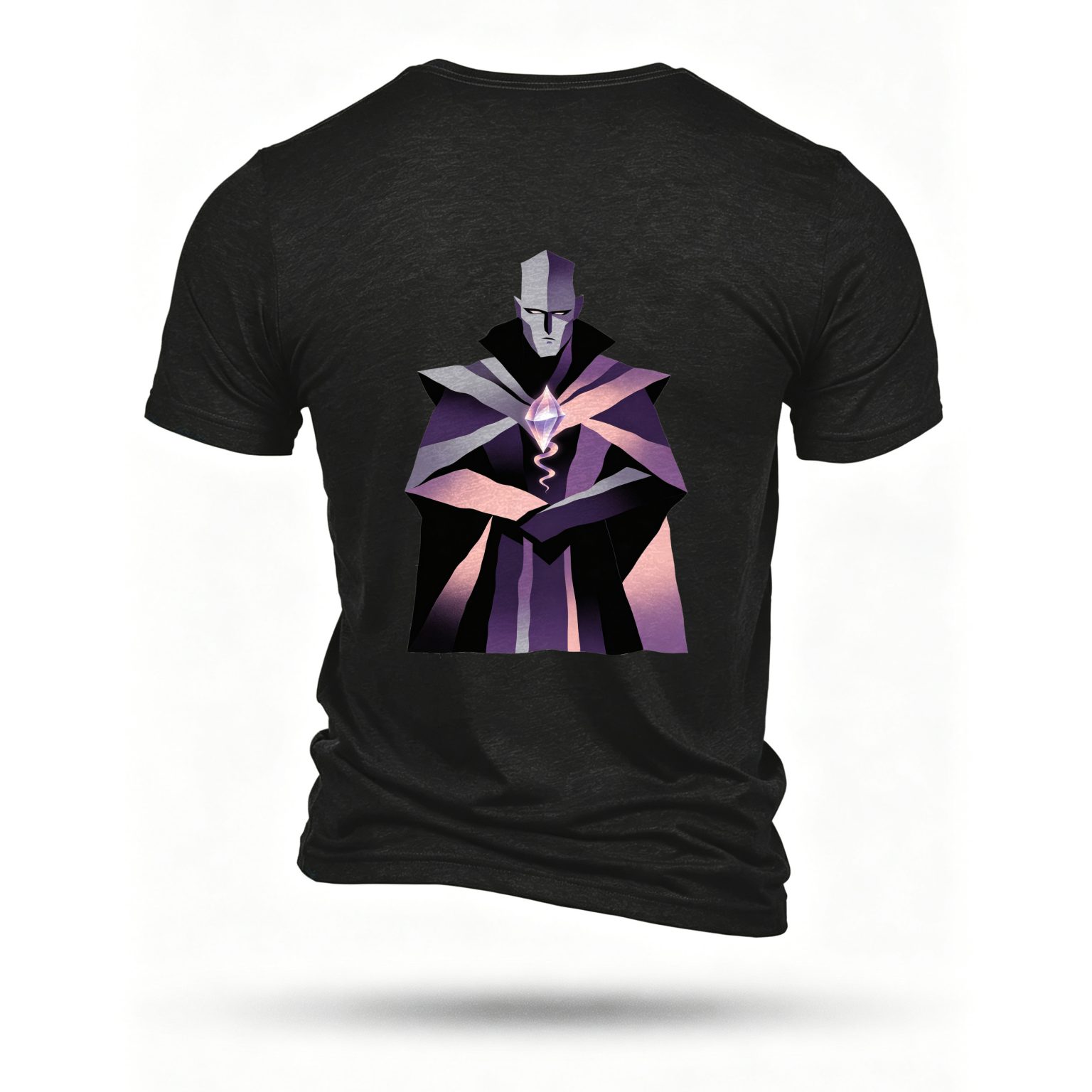 Black T-shirt, back print