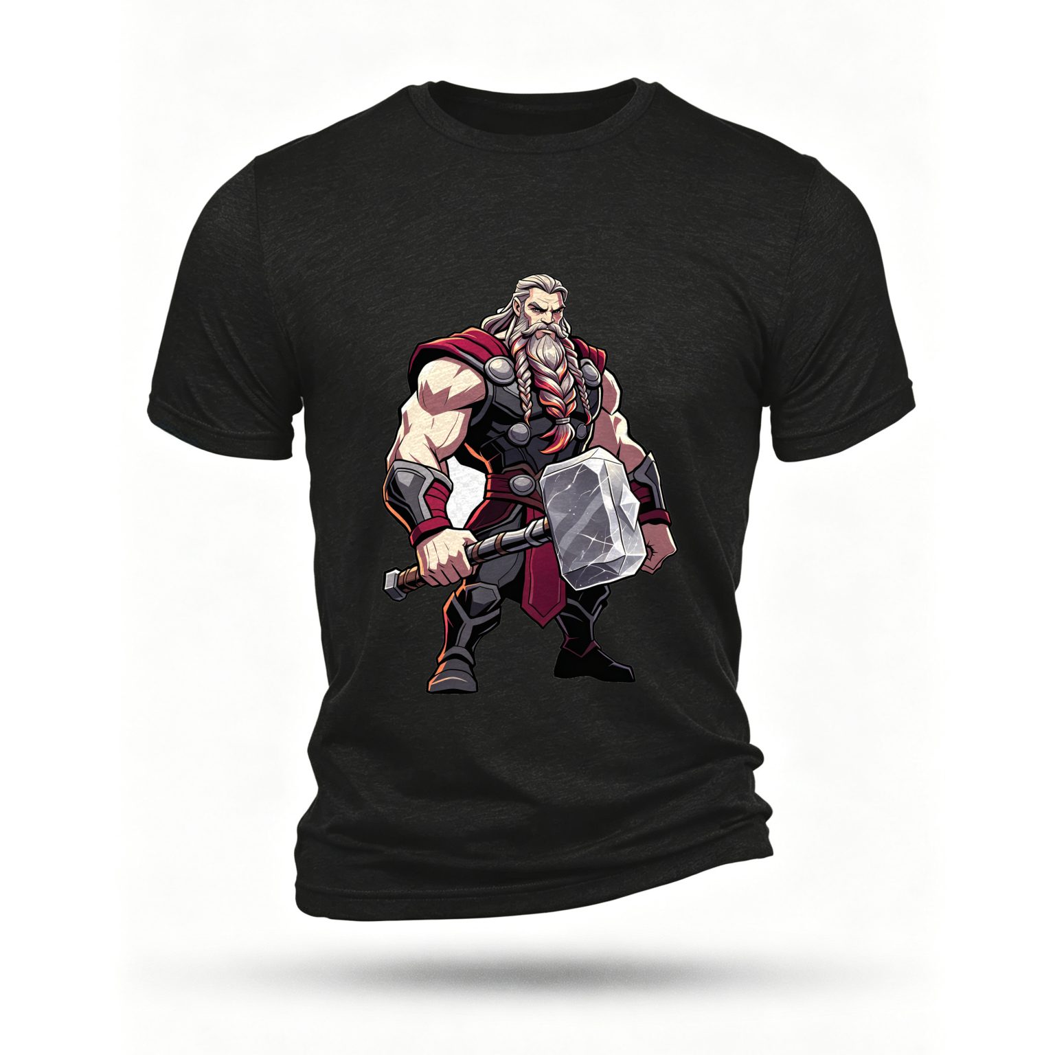 Black T-shirt, front print