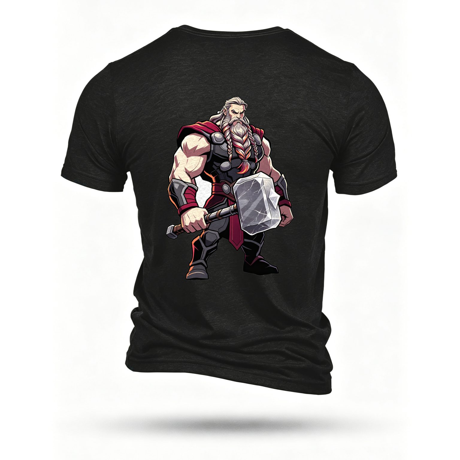 Black T-shirt, back print
