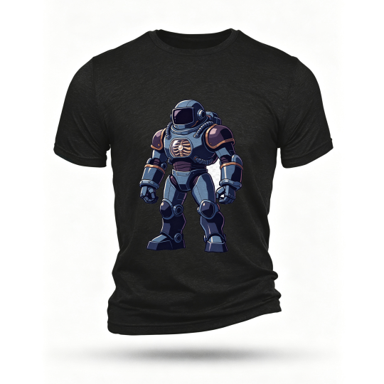 Black T-shirt, front print