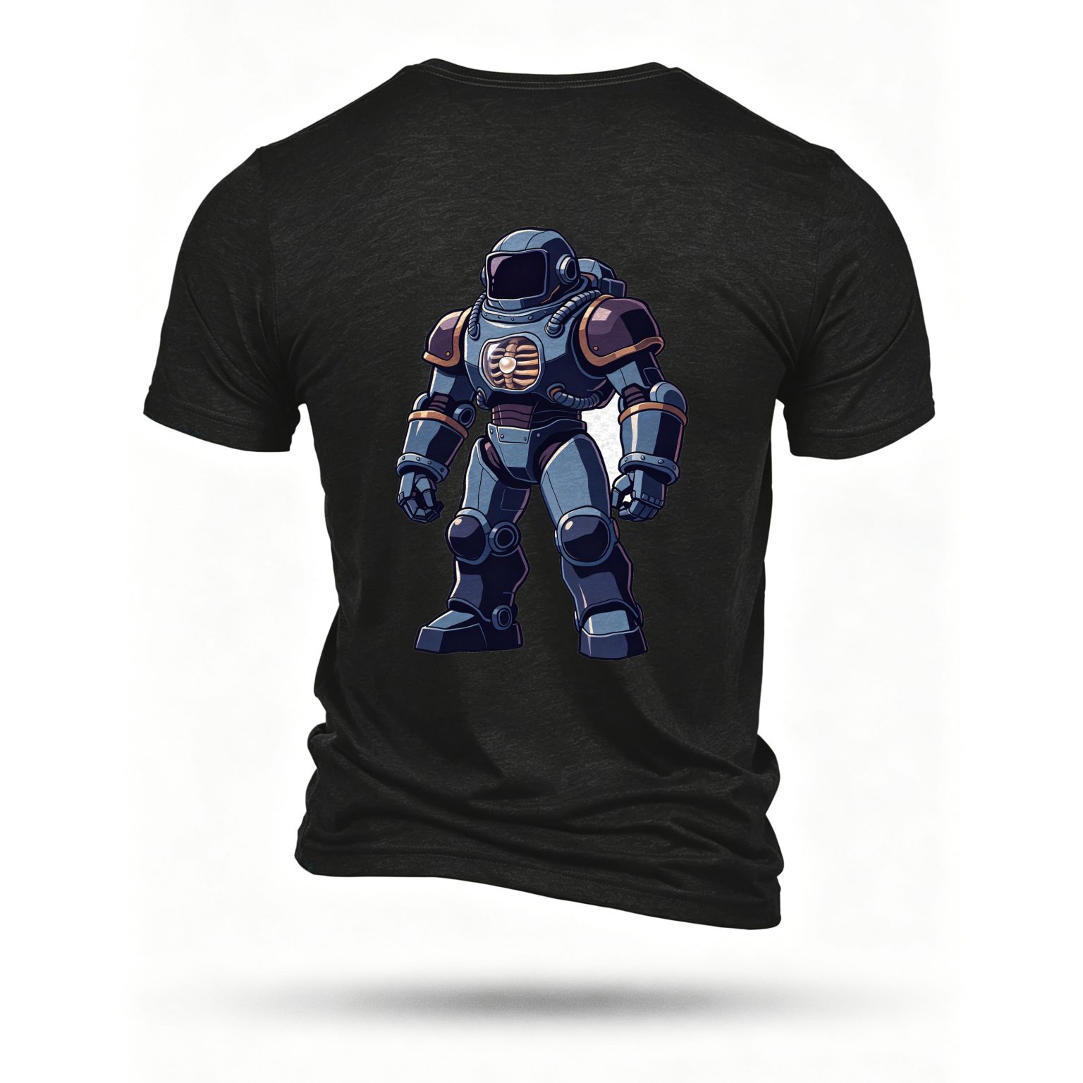 Black T-shirt, back print