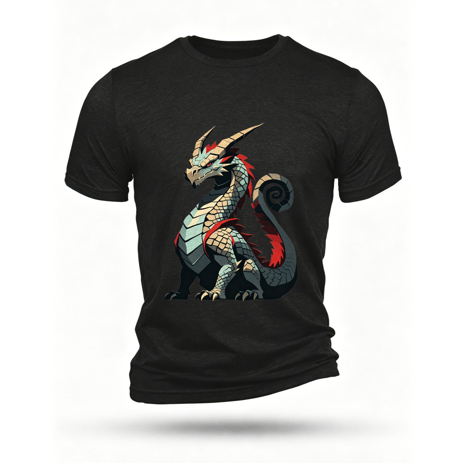 Black T-shirt, front print
