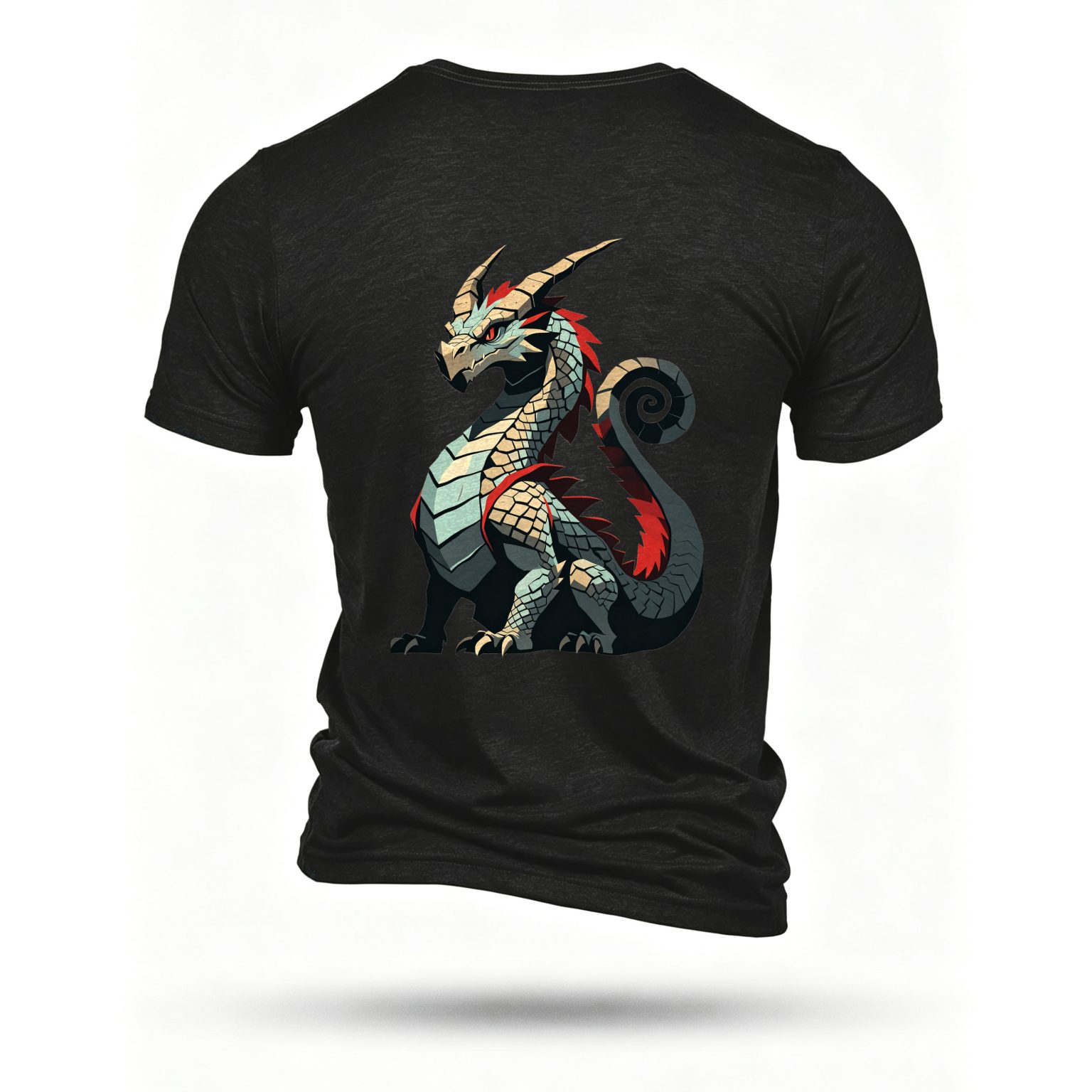 Black T-shirt, back print